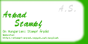 arpad stampf business card